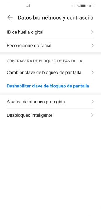 Pulsa Deshabilitar clave de bloqueo de pantalla. Pulsa Deshabilitar clave de bloqueo de pantalla.