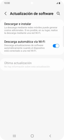 Pulsa Descargar e instalar. Si hay una versión de software nueva disponible, aparecerá ahora en la pantalla. Sigue las indicaciones de la pantalla para actualizar el software del teléfono.