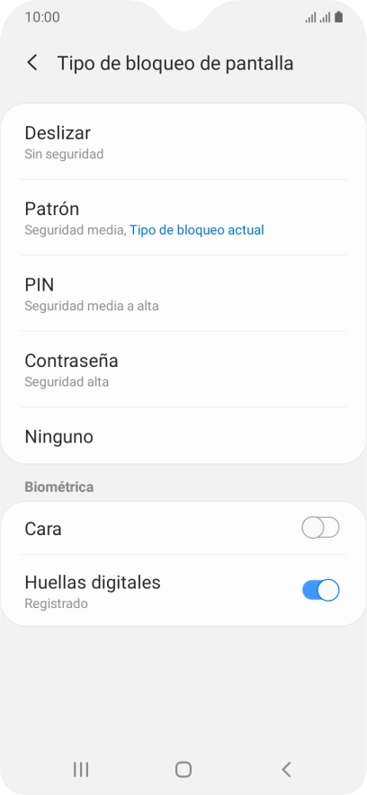 Pulsa Ninguno.