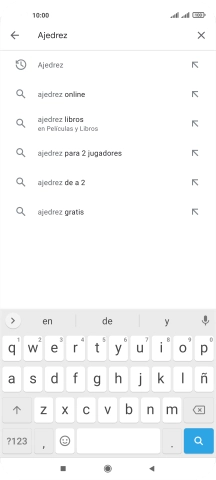 Introduce el nombre del tema o de la app y pulsa el icono de búsqueda. Introduce el nombre del tema o de la app y pulsa el icono de búsqueda.