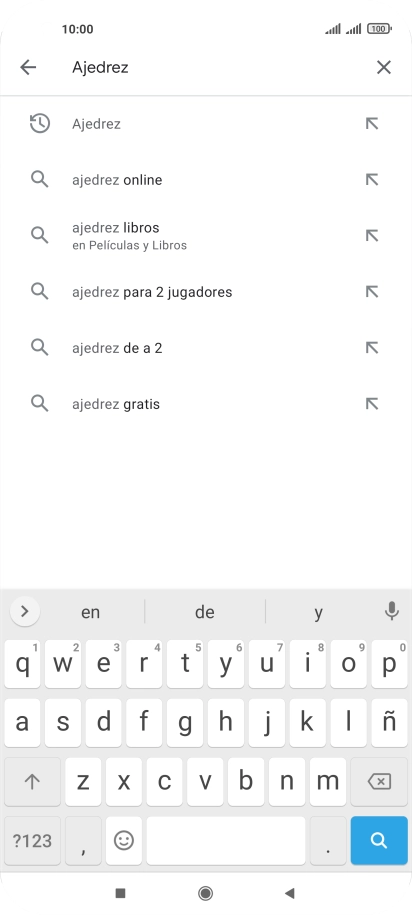 Introduce el nombre del tema o de la app y pulsa el icono de búsqueda. Introduce el nombre del tema o de la app y pulsa el icono de búsqueda.