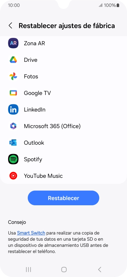 Pulsa Restablecer. Pulsa Restablecer.