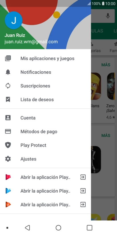 Pulsa Mis aplicaciones y juegos. Pulsa Mis aplicaciones y juegos.