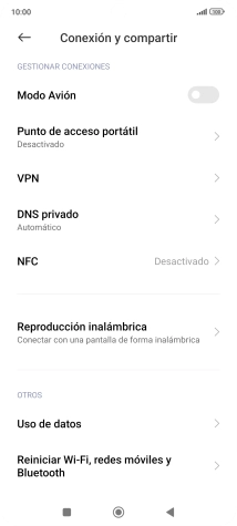 Pulsa Reiniciar Wi-Fi, redes móviles y Bluetooth.