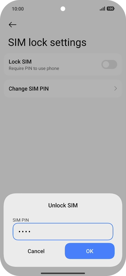Key in your PIN and press OK. Key in your PIN and press OK.