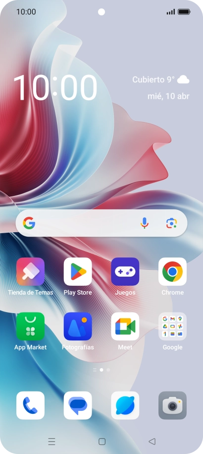Desliza dos dedos hacia abajo desde la parte superior de la pantalla.