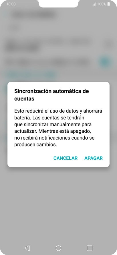 Si desactivas la función, pulsa APAGAR. Si desactivas la función, pulsa APAGAR.