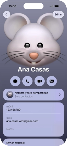 Desliza el dedo hacia arriba desde la parte inferior de la pantalla para terminar y volver a la pantalla de inicio.