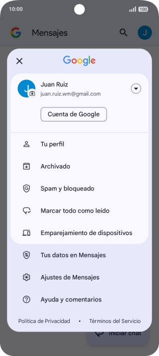 Pulsa Ajustes de Mensajes. Pulsa Ajustes de Mensajes.
