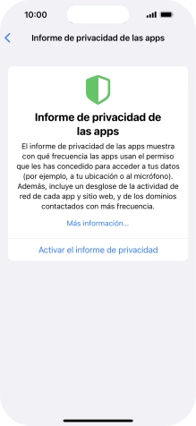 Pulsa Activar el informe de privacidad para activar la función. Pulsa Activar el informe de privacidad para activar la función.