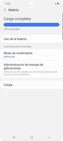 Pulsa Modo de rendimiento. Pulsa Modo de rendimiento.