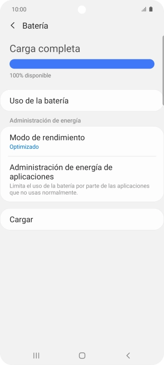 Pulsa Modo de rendimiento. Pulsa Modo de rendimiento.