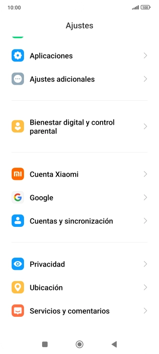 Pulsa Cuentas y sincronización. Pulsa Cuentas y sincronización.