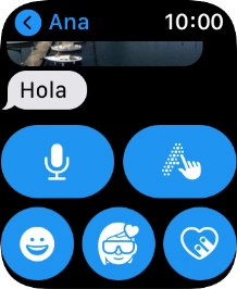 Pulsa el icono de micrófono y sigue las indicaciones de la pantalla para grabar y enviar el mensaje. Pulsa el icono de micrófono y sigue las indicaciones de la pantalla para grabar y enviar el mensaje.