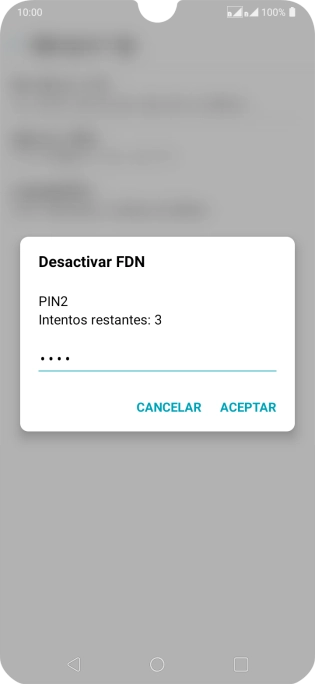 Introduce el código PIN2 y pulsa ACEPTAR. Introduce el código PIN2 y pulsa ACEPTAR.