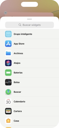 Pulsa el widget deseado. Pulsa el widget deseado.