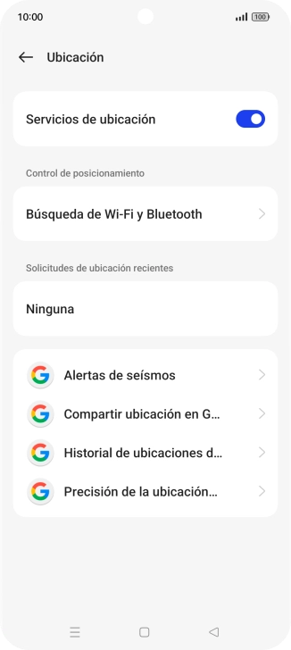 Pulsa Precisión de la ubicación... Pulsa Precisión de la ubicación...