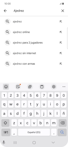 Introduce el nombre del tema o de la app y pulsa el icono de búsqueda. Introduce el nombre del tema o de la app y pulsa el icono de búsqueda.