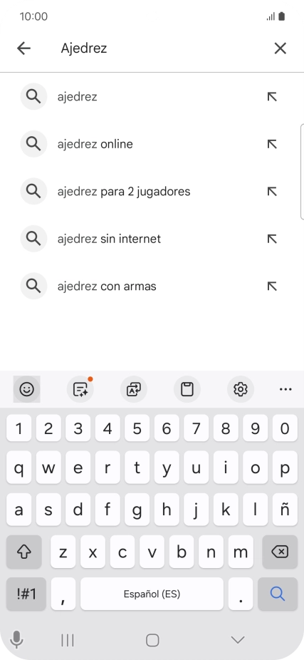 Introduce el nombre del tema o de la app y pulsa el icono de búsqueda. Introduce el nombre del tema o de la app y pulsa el icono de búsqueda.