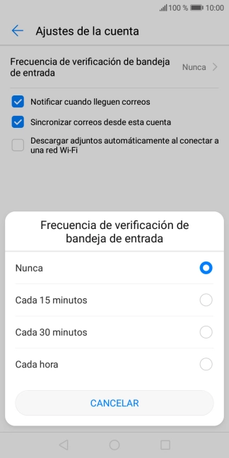 Pulsa el ajuste deseado. Pulsa el ajuste deseado.
