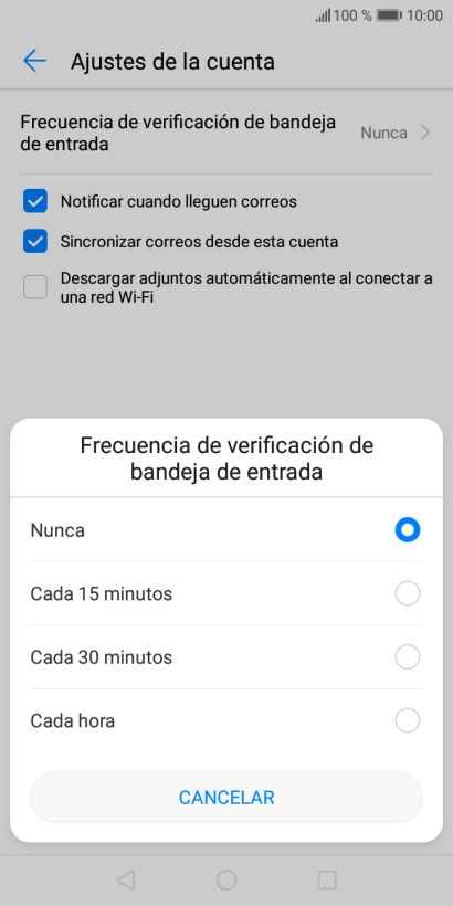 Pulsa el ajuste deseado. Pulsa el ajuste deseado.