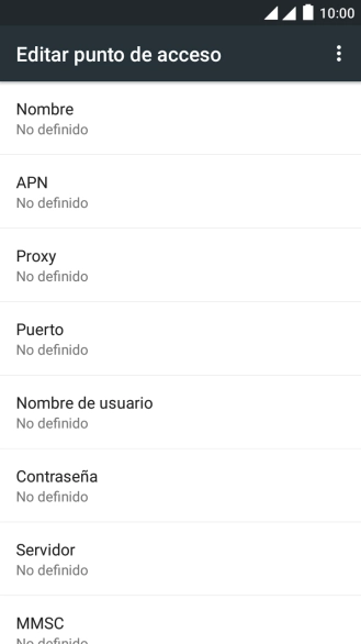 Pulsa Nombre.