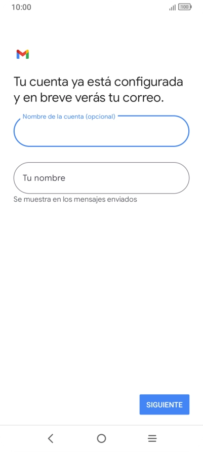 Pulsa Tu nombre e introduce el nombre del remitente. Pulsa Tu nombre e introduce el nombre del remitente.