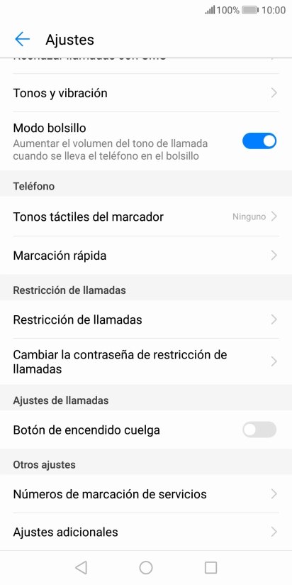 Pulsa Ajustes adicionales. Pulsa Ajustes adicionales.