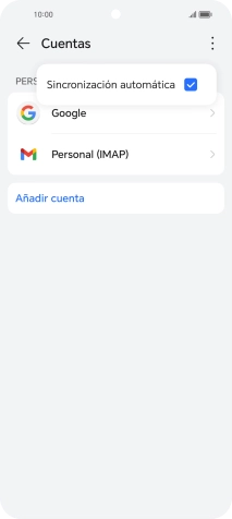 Pulsa Sincronización automática para activar o desactivar la función. Pulsa Sincronización automática para activar o desactivar la función.