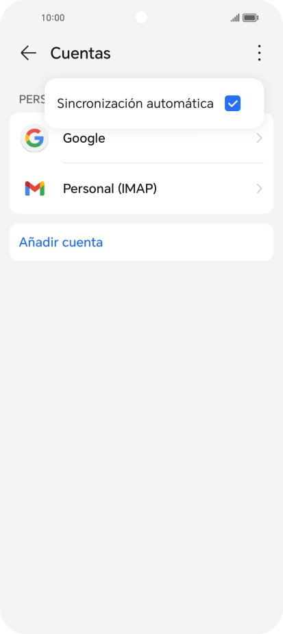 Pulsa Sincronización automática para activar o desactivar la función. Pulsa Sincronización automática para activar o desactivar la función.