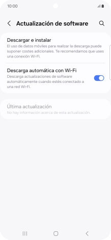 Pulsa Descargar e instalar. Si hay una versión de software nueva disponible, aparecerá ahora en la pantalla. Sigue las indicaciones de la pantalla para actualizar el software del teléfono. Pulsa Descargar e instalar. Si hay una versión de software nueva disponible, aparecerá ahora en la pantalla. Sigue las indicaciones de la pantalla para actualizar el software del teléfono.