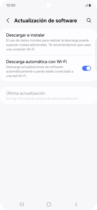 Pulsa Descargar e instalar. Si hay una versión de software nueva disponible, aparecerá ahora en la pantalla. Sigue las indicaciones de la pantalla para actualizar el software del teléfono. Pulsa Descargar e instalar. Si hay una versión de software nueva disponible, aparecerá ahora en la pantalla. Sigue las indicaciones de la pantalla para actualizar el software del teléfono.
