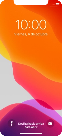 Desliza el dedo hacia arriba desde la parte inferior de la pantalla. Desliza el dedo hacia arriba desde la parte inferior de la pantalla.