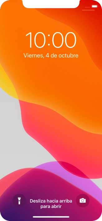 Desliza el dedo hacia arriba desde la parte inferior de la pantalla. Desliza el dedo hacia arriba desde la parte inferior de la pantalla.