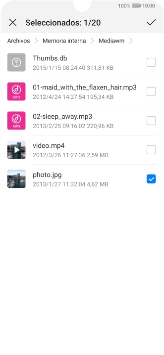 Pulsa el icono de aceptar. Pulsa el icono de aceptar.