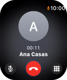Pulsa el icono de finalizar llamada. Pulsa el icono de finalizar llamada.