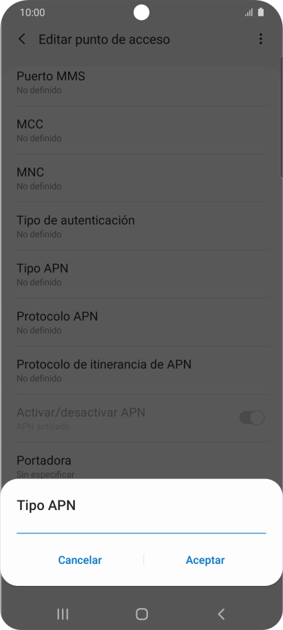 Introduce default y pulsa Aceptar. Introduce default y pulsa Aceptar.