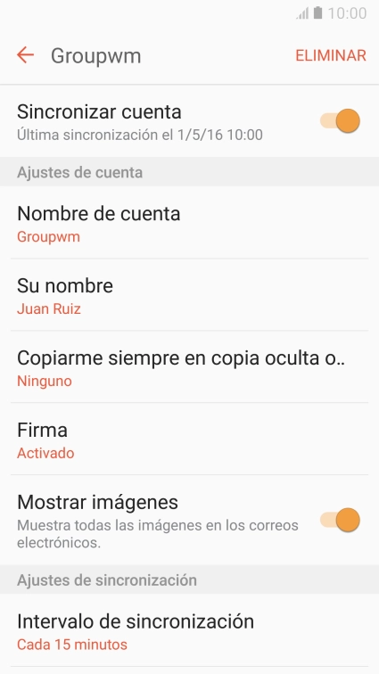 Pulsa Intervalo de sincronización.