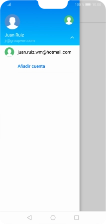 Pulsa la cuenta de correo electrónico deseada. Pulsa la cuenta de correo electrónico deseada.