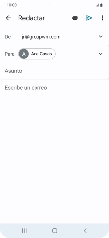 Pulsa Asunto e introduce el asunto deseado. Pulsa Asunto e introduce el asunto deseado.