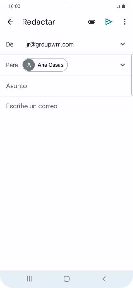 Pulsa Asunto e introduce el asunto deseado. Pulsa Asunto e introduce el asunto deseado.