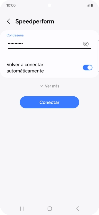 Introduce la contraseña de la red wifi y pulsa Conectar. Introduce la contraseña de la red wifi y pulsa Conectar.