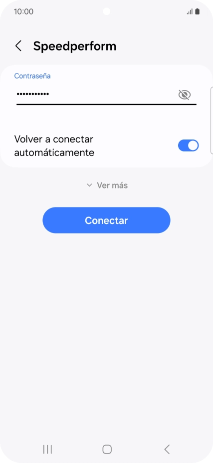 Introduce la contraseña de la red wifi y pulsa Conectar. Introduce la contraseña de la red wifi y pulsa Conectar.