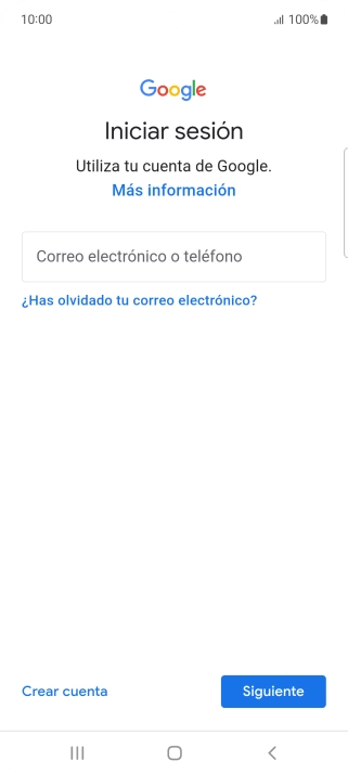 Si no tienes una cuenta de Google, pulsa Crear cuenta y sigue las indicaciones de la pantalla para ver cómo crear una cuenta nueva. Si no tienes una cuenta de Google, pulsa Crear cuenta y sigue las indicaciones de la pantalla para ver cómo crear una cuenta nueva.