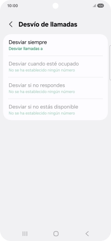 Pulsa el tipo de desvío deseado. Pulsa el tipo de desvío deseado.