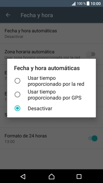 Pulsa el ajuste deseado. Pulsa el ajuste deseado.
