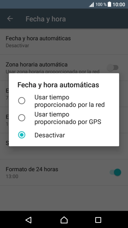 Pulsa el ajuste deseado. Pulsa el ajuste deseado.