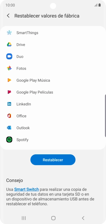 Pulsa Restablecer. Pulsa Restablecer.