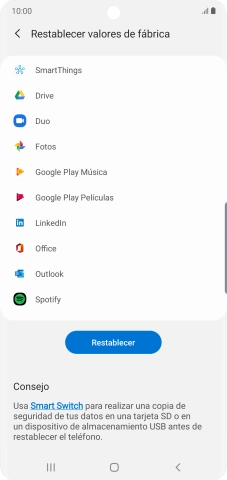 Pulsa Restablecer. Pulsa Restablecer.