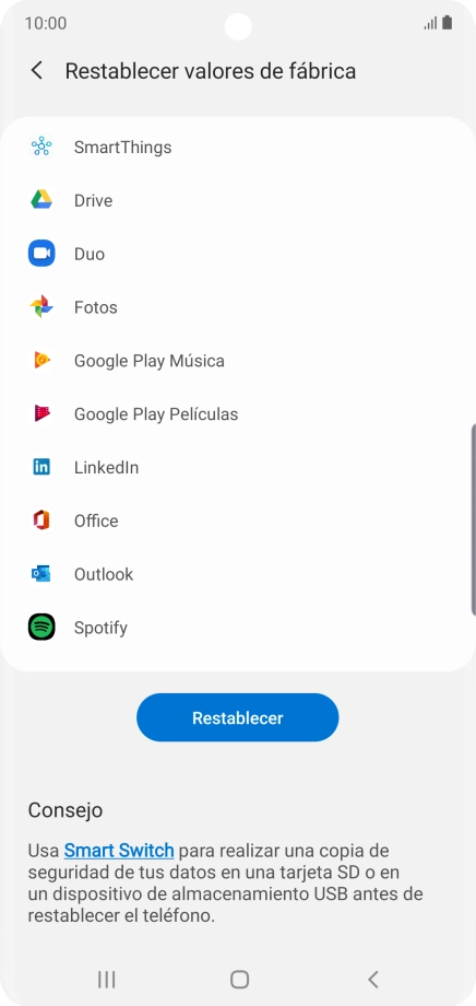 Pulsa Restablecer. Pulsa Restablecer.